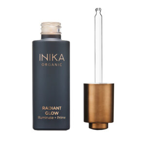 INIKA Organic Radiant Glow illuminating makeup primer bottle