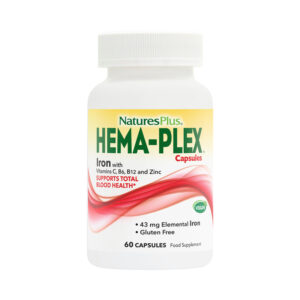Nature's Plus Hema-Plex gentle iron supplement bottle