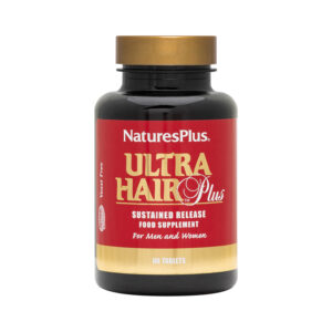 Nature's Plus Ultra Hair Plus biotin supplement bottle