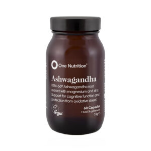 One Nutrition Ashwagandha organic stress relief capsule bottle