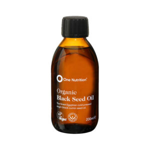 One Nutrition Organic Black Seed Oil bottle made in Ireland