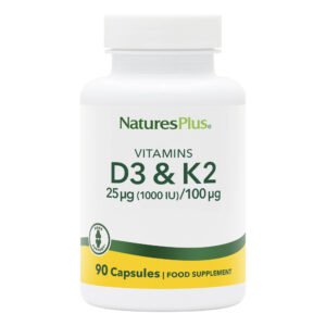 Natures Plus Vitamin D3 & K2 - 90 Tablets